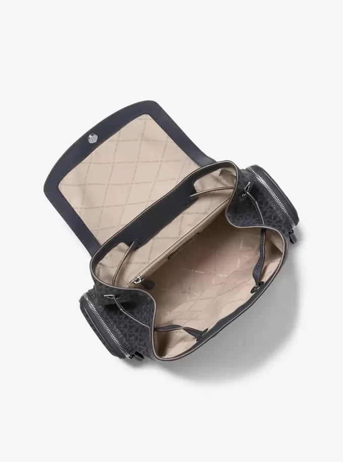 Rucsac Jet Set mare cu logo-ul semnăturii Rucsac Jet Set mare cu logo-ul semnăturii