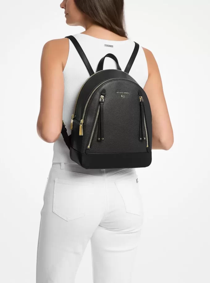 Rucsac mediu Brooklyn din piele granulată Rucsac mediu Brooklyn din piele granulată