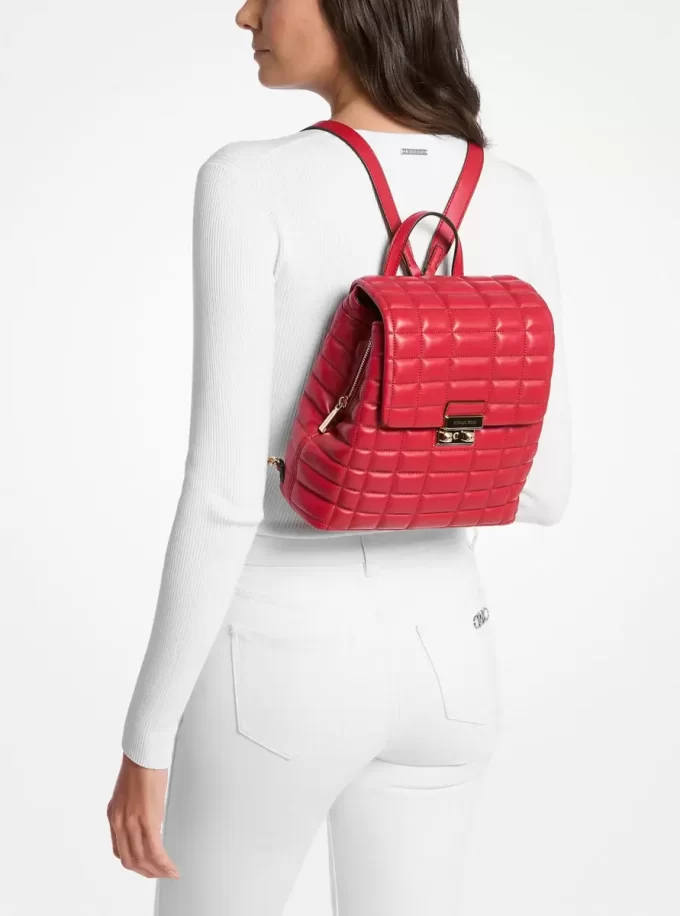 Rucsac mic Tribeca din piele matlasată Rucsac mic Tribeca din piele matlasată