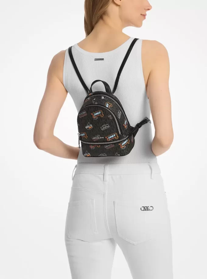 Rucsac Rhea extra-mic cu logo imprimat