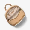Rucsac Rhea mediu din piele întoarsă și shearling artificial