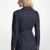 Sacou din denim cu curea