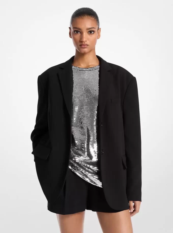 Sacou supradimensionat din crep Sacou supradimensionat din crep