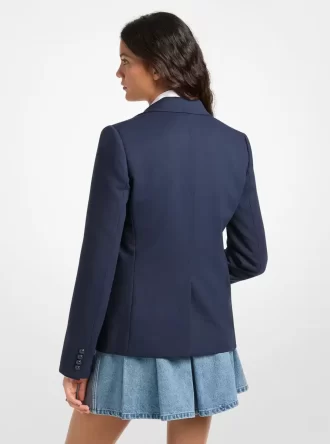 Sacou twill din amestec de lână elastică