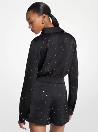 salop din satin cu inte 2 330x444 - Salopă din satin cu ținte