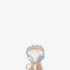 Sandale Bianca din piele metalică cu ornament Sandale Bianca din piele metalică cu ornament