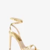 Sandale Chrissy din piele cu aspect metalic piton embosat Sandale Chrissy din piele cu aspect metalic piton embosat