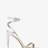 Sandale Chrissy din piele cu aspect metalic piton embosat Sandale Chrissy din piele cu aspect metalic piton embosat