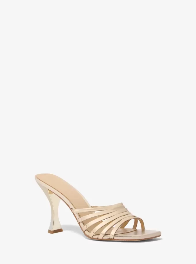 Sandale Haisley din piele metalica Sandale Haisley din piele metalica