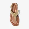 Sandale Mandy din piele metalică cu bareta în T Sandale Mandy din piele metalică cu bareta în T