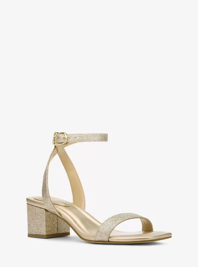 Sandale Merriam din piele cu sclipici Sandale Merriam din piele cu sclipici