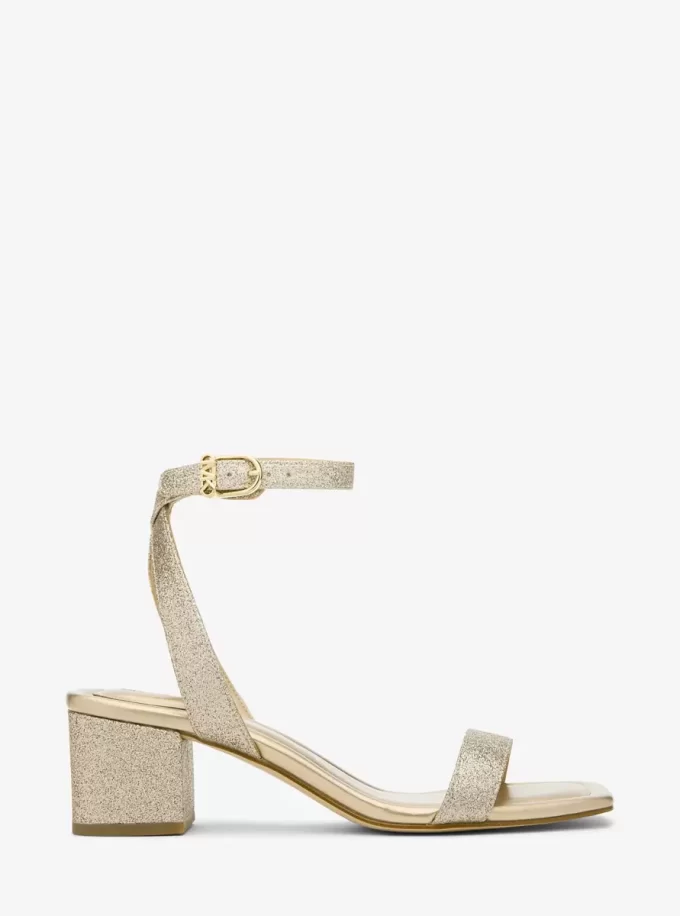 Sandale Merriam din piele cu sclipici Sandale Merriam din piele cu sclipici
