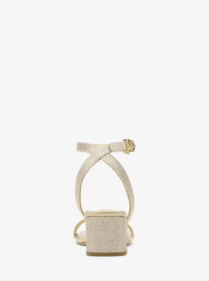 Sandale Merriam din piele cu sclipici Sandale Merriam din piele cu sclipici