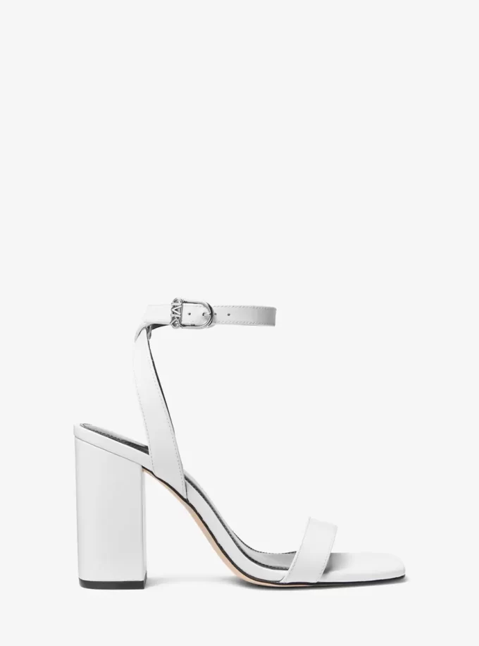Sandale Merriam din piele cu toc bloc Sandale Merriam din piele cu toc bloc