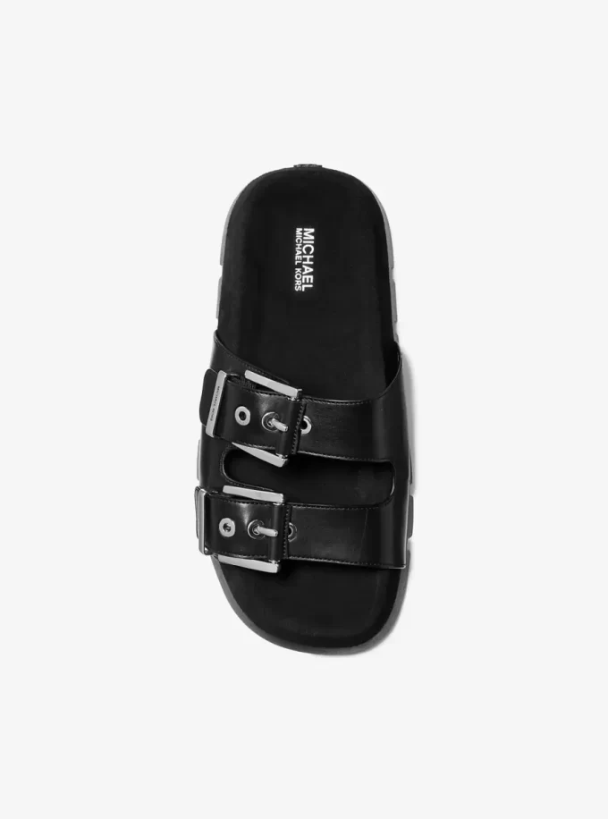 Sandale plate Colby din piele întoarsă și piele Sandale plate Colby din piele întoarsă și piele