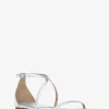 Sandale Polly din piele cu aspect metalic piton embosat Sandale Polly din piele cu aspect metalic piton embosat