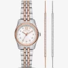 Set cadou ceas și brățară culisantă Lexington Pavé bicolor