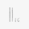 Set cadou cu 3 piese din alamă placată cu metal prețios, cu pavé Set cadou cu 3 piese din alamă placată cu metal prețios, cu pavé