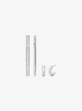 Set cadou cu 3 piese din alamă placată cu metal prețios, cu pavé