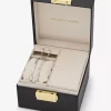 Set cadou cu 3 piese din alamă placată cu metal prețios, cu pavé Set cadou cu 3 piese din alamă placată cu metal prețios, cu pavé