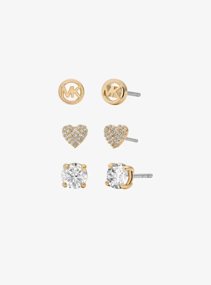 Set cadou de 3 cercei cu zirconiu cubic Set cadou de 3 cercei cu zirconiu cubic