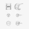 Set cadou de 3 cercei cu zirconiu cubic Set cadou de 3 cercei cu zirconiu cubic