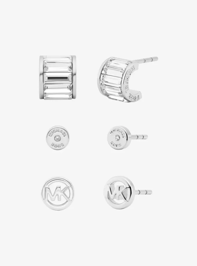 Set cadou de 3 cercei cu zirconiu cubic Set cadou de 3 cercei cu zirconiu cubic