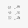 Set cadou de 3 cercei cu zirconiu cubic Set cadou de 3 cercei cu zirconiu cubic