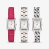 Set curea de ceas Petite Monroe din piele bicoloră și cu relief crocodil Set curea de ceas Petite Monroe din piele bicoloră și cu relief crocodil
