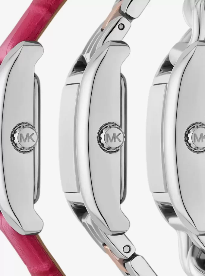 Set curea de ceas Petite Monroe din piele bicoloră și cu relief crocodil Set curea de ceas Petite Monroe din piele bicoloră și cu relief crocodil