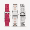 Set curea de ceas Petite Monroe din piele bicoloră și cu relief crocodil Set curea de ceas Petite Monroe din piele bicoloră și cu relief crocodil