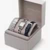 Set curea de ceas Petite Monroe din piele cu relief de crocodil și nuanță argintie Set curea de ceas Petite Monroe din piele cu relief de crocodil și nuanță argintie