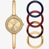 Set de ceasuri Mini Izzy Pavé aurii și ramă interschimbabilă Set de ceasuri Mini Izzy Pavé aurii și ramă interschimbabilă
