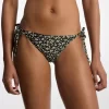Slip de bikini din nailon elastic cu imprimeu floral Slip de bikini din nailon elastic cu imprimeu floral