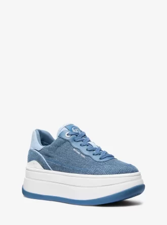 Tenișor cu platformă Hayes din denim bicolor