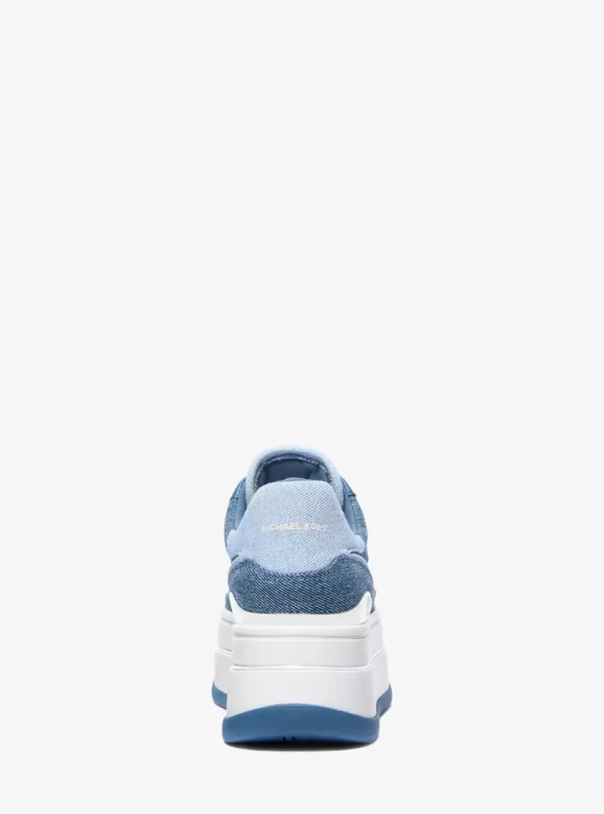 Tenișor cu platformă Hayes din denim bicolor Tenișor cu platformă Hayes din denim bicolor