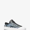 Tenișor Jude Empire din denim cu model jacquard și diamant Tenișor Jude Empire din denim cu model jacquard și diamant