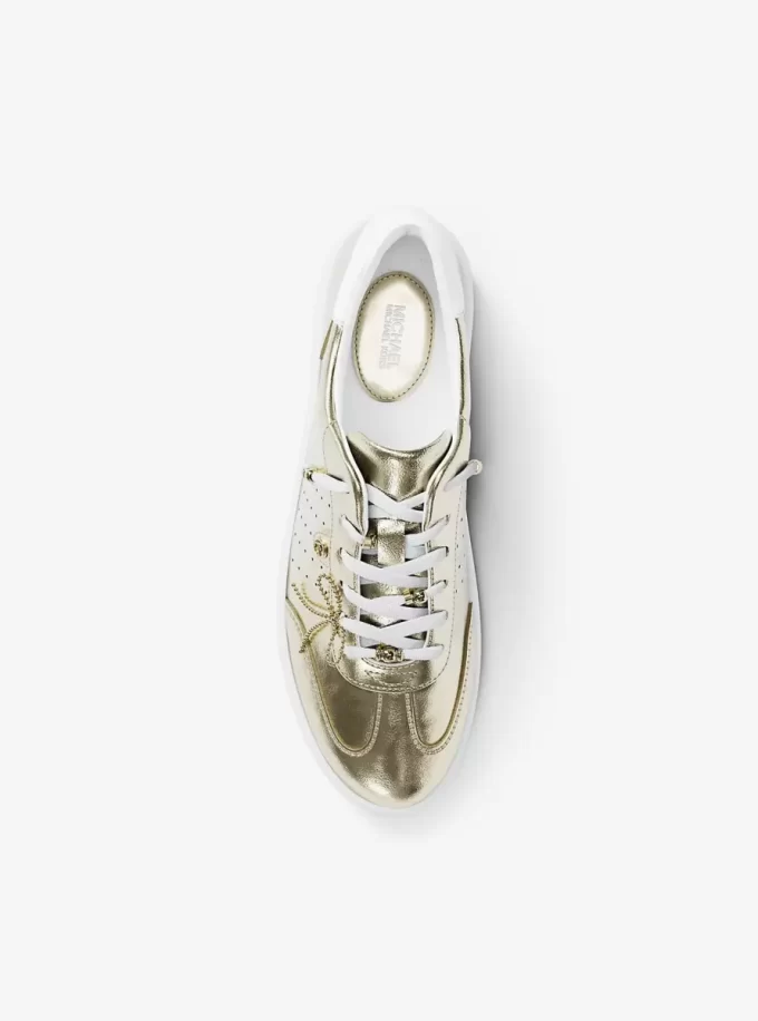 Tenișor Scotty din piele metalică cu ornament Tenișor Scotty din piele metalică cu ornament