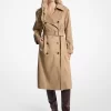 Trench din amestec de bumbac cu curea Trench din amestec de bumbac cu curea