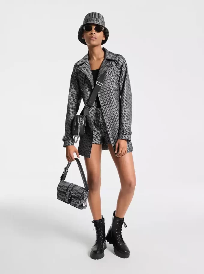 Trench jacquard cu logo MK2000