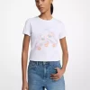 Tricou din bumbac cu grafică și paiete Tricou din bumbac cu grafică și paiete