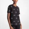 Tricou din bumbac cu logo decorativ