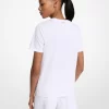 Tricou din bumbac cu logo decorativ