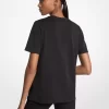 Tricou din bumbac cu logo decorativ
