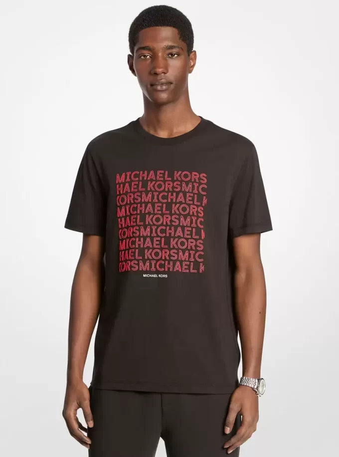 Tricou din bumbac cu logo grafic Tricou din bumbac cu logo grafic