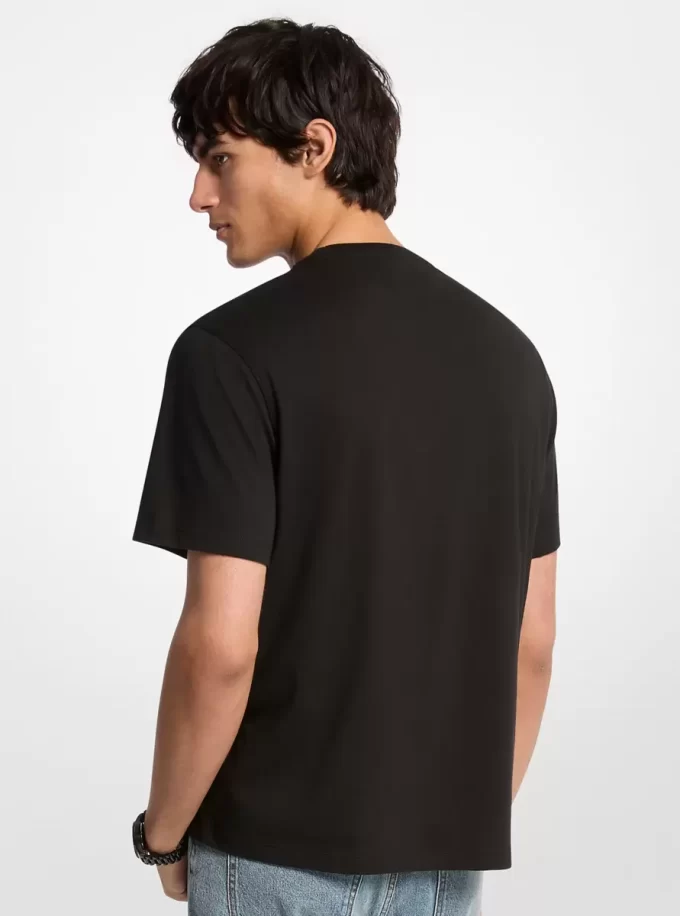 Tricou din bumbac cu logo grafic Tricou din bumbac cu logo grafic