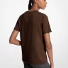 Tricou din bumbac cu logo și paiete