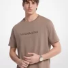 Tricou din jerseu de bumbac cu logo în relief Tricou din jerseu de bumbac cu logo în relief
