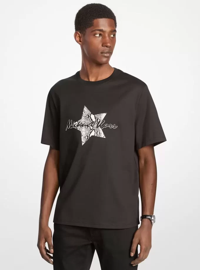 Tricou grafic din bumbac Tricou grafic din bumbac