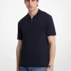 Tricou polo din bumbac cu fermoar Tricou polo din bumbac cu fermoar